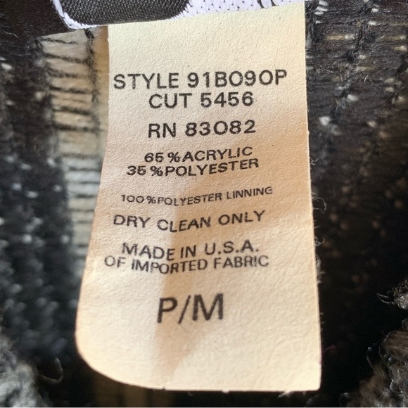 Vintage Blazer Sweater Jacket 80s Women’s Coat Dark Academia Petite Cropped - Picture 2 of 4